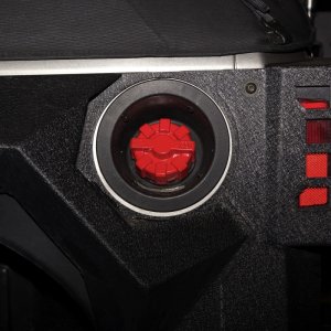 Jeep Wrangler JK Fuel Cap - Rugged Ridge - Elite - Red - `07-`21